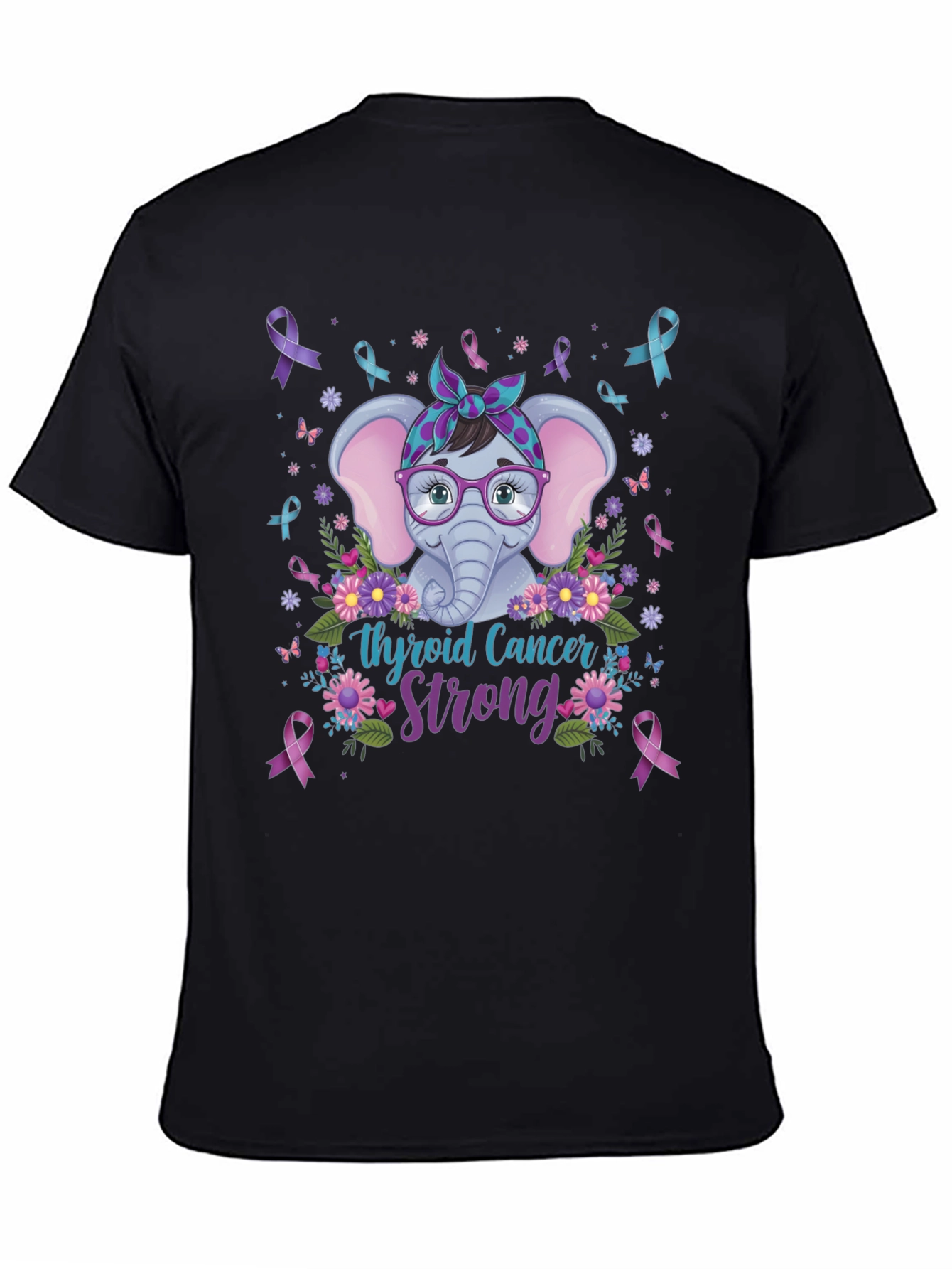 Thyroid Cancer Strong Elephant T-Shirt