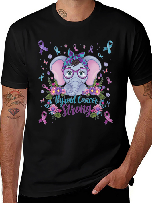 Thyroid Cancer Strong Elephant T-Shirt