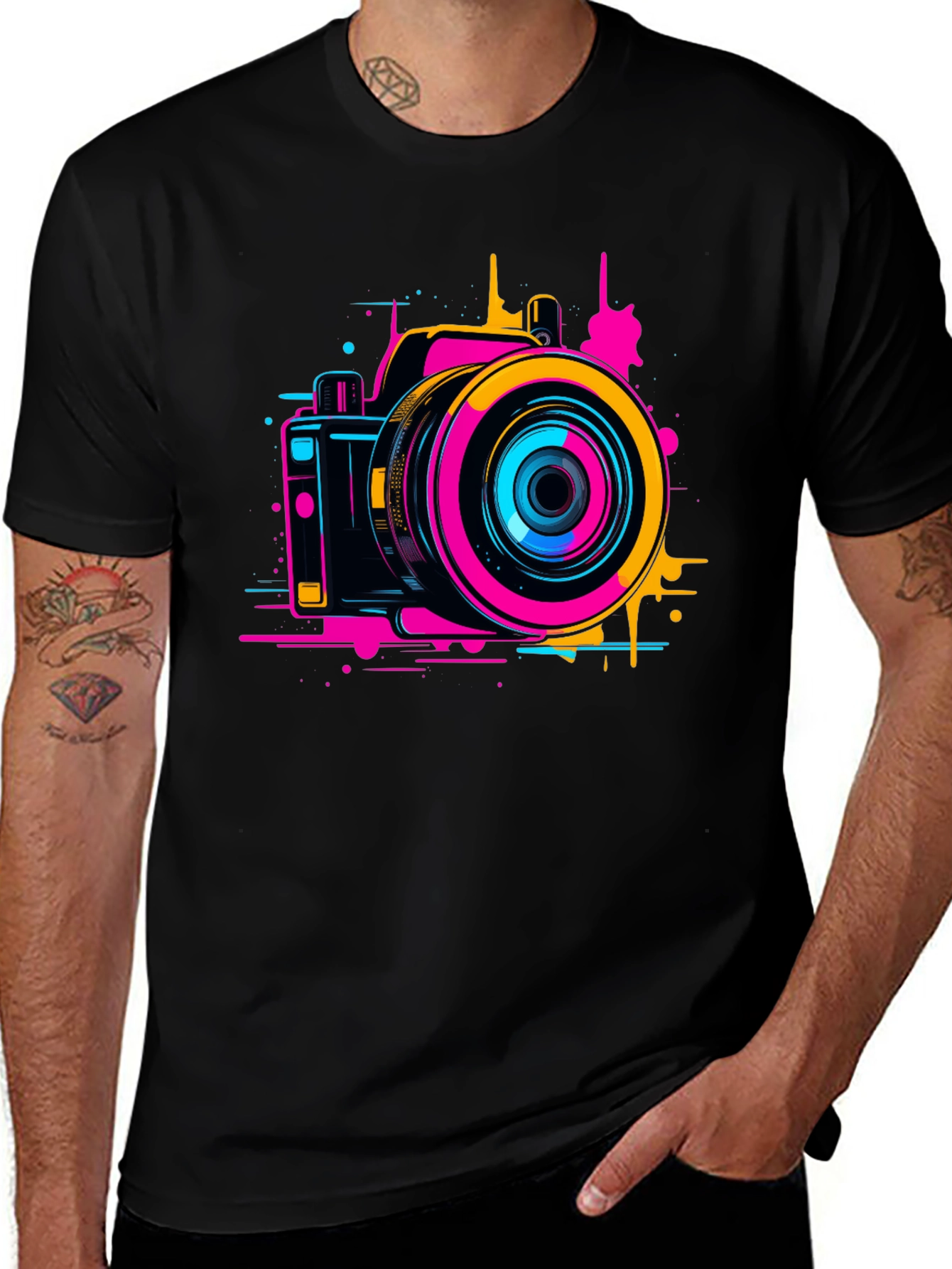 Retro Camera Graphic Tee - Stylish Photo Design
