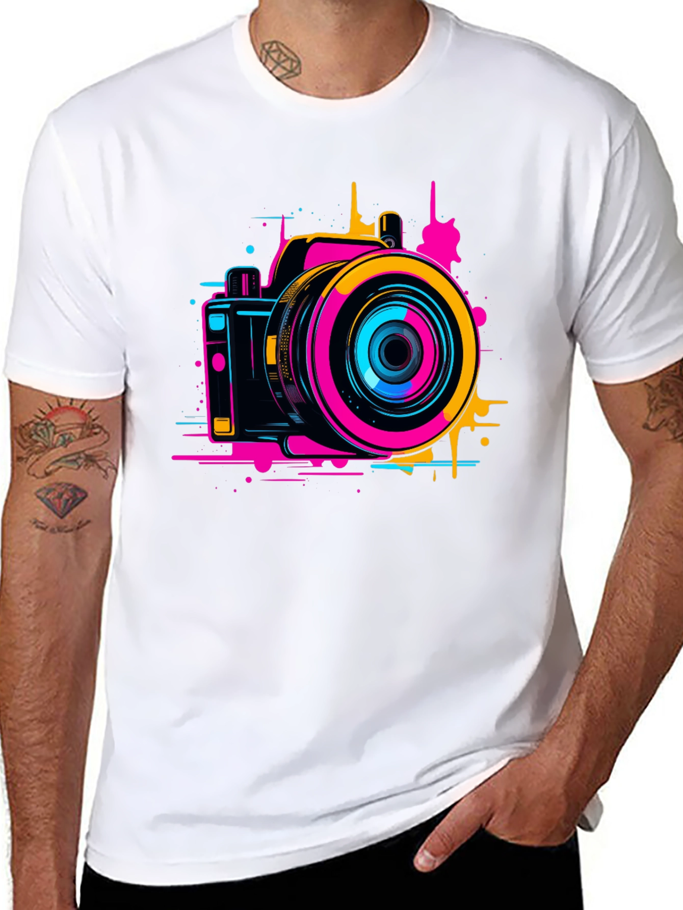 Retro Camera Graphic Tee - Stylish Photo Design