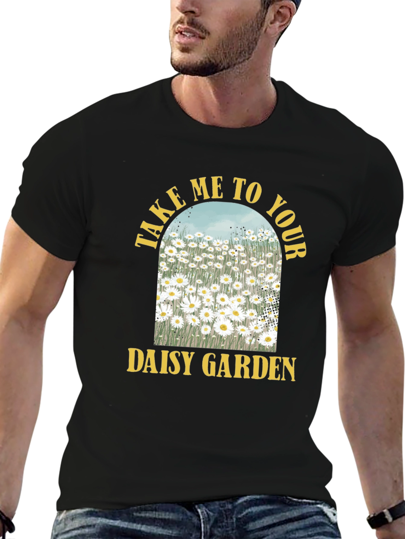 Daisy Garden Graphic Tee - Soft Cotton Blend