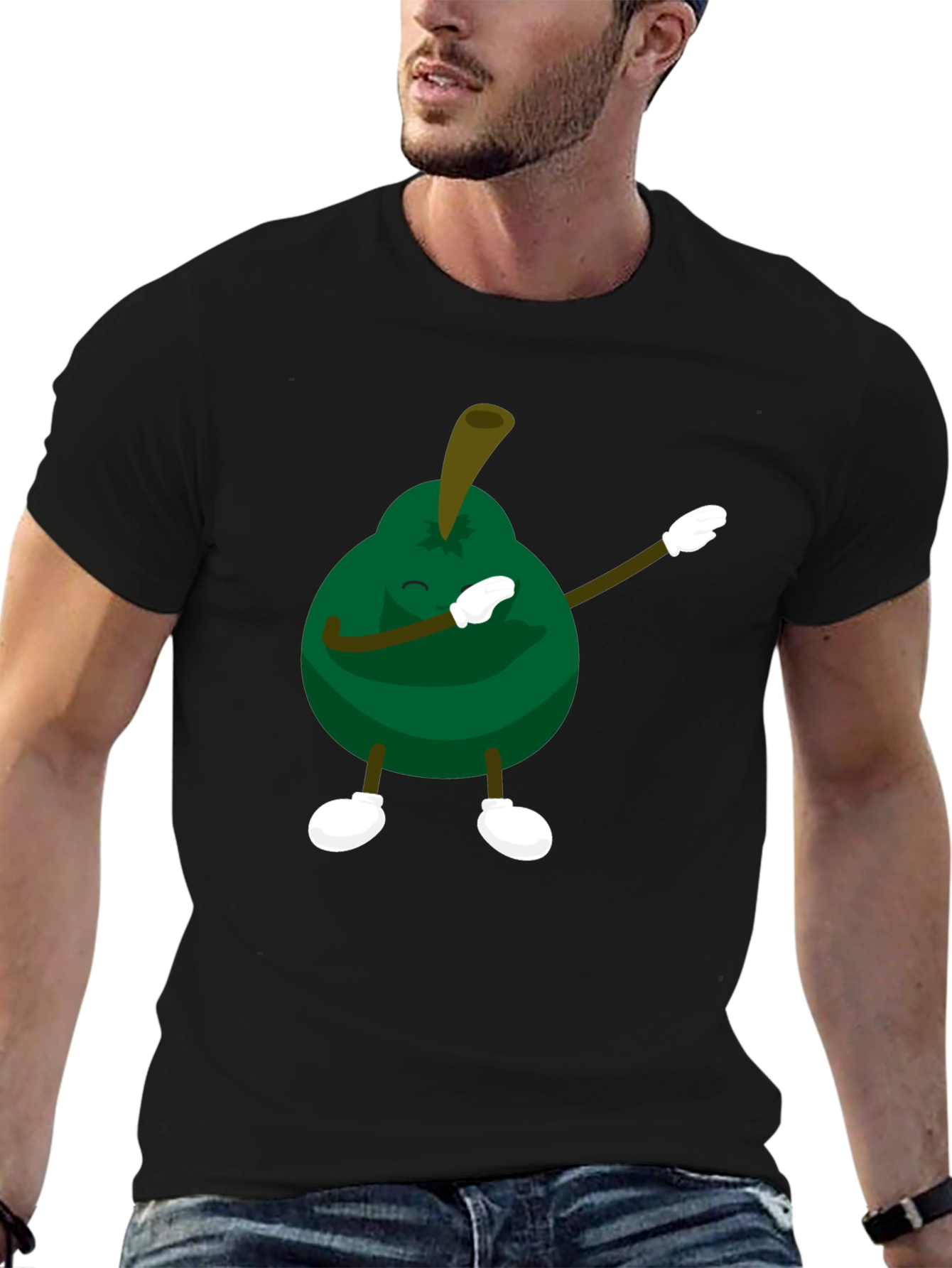 Dabbing Avocado Black T-Shirt
