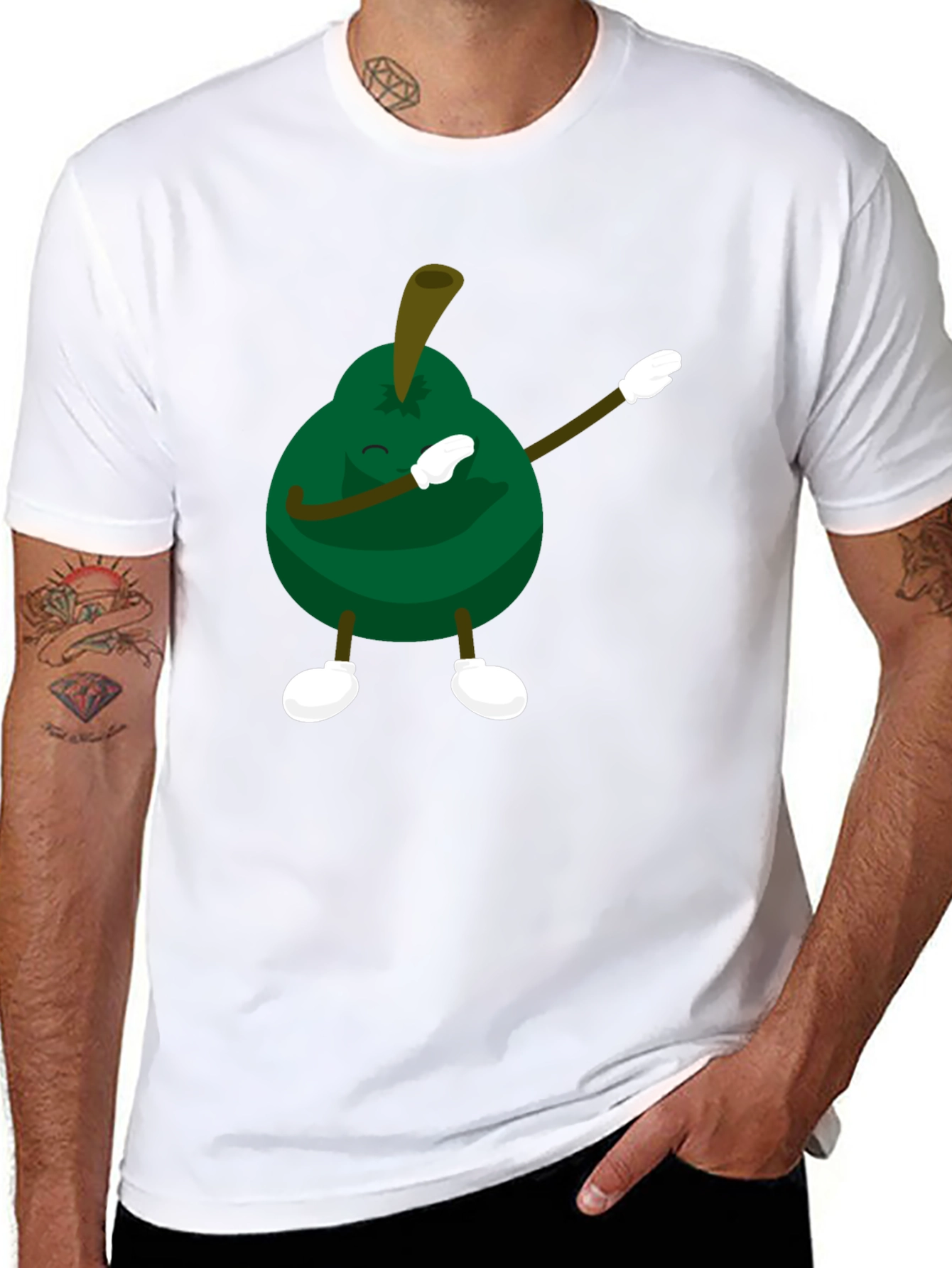 Dabbing Avocado Black T-Shirt
