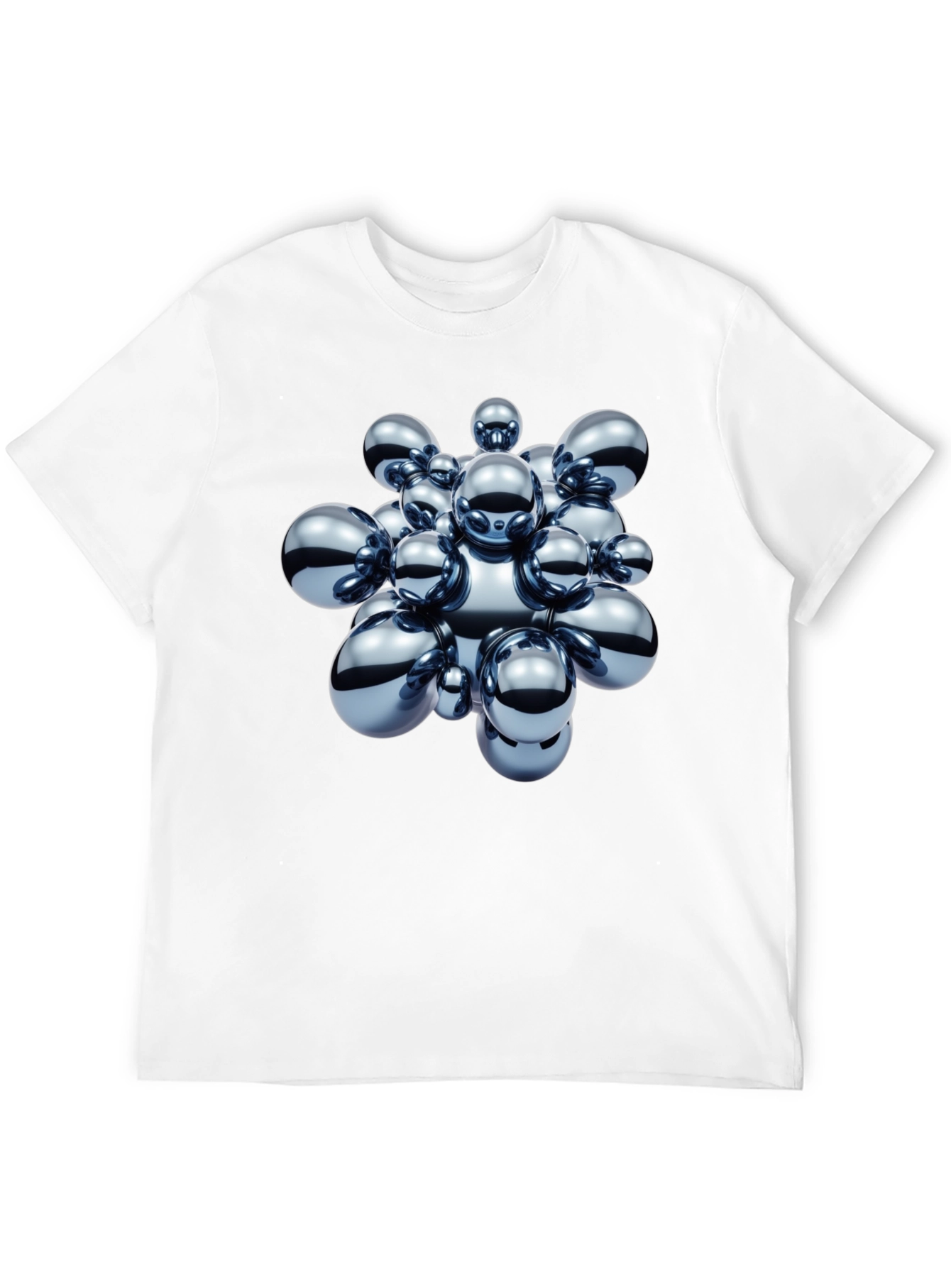 Abstract Spheres Graphic Black T-Shirt