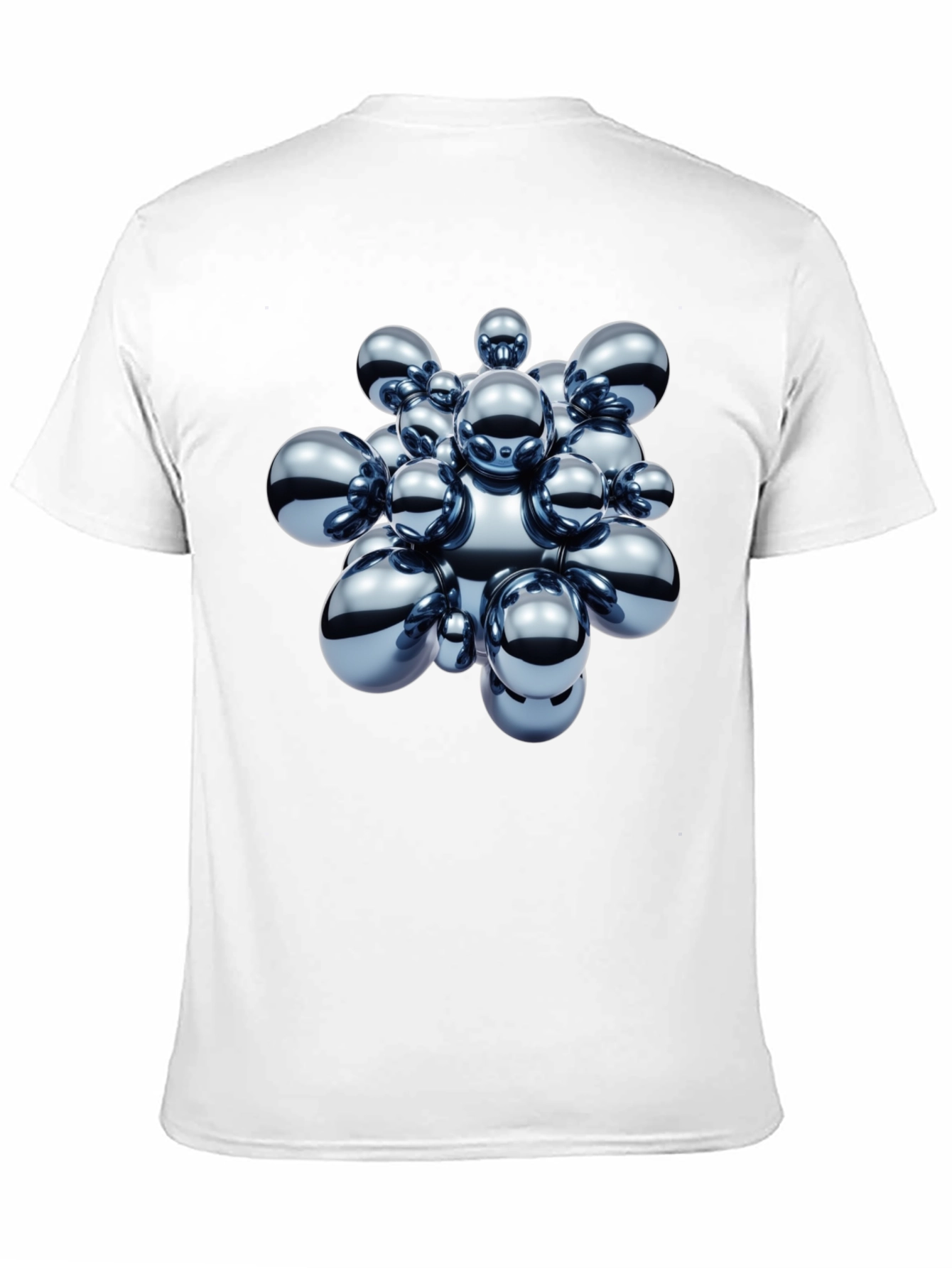 Abstract Spheres Graphic Black T-Shirt