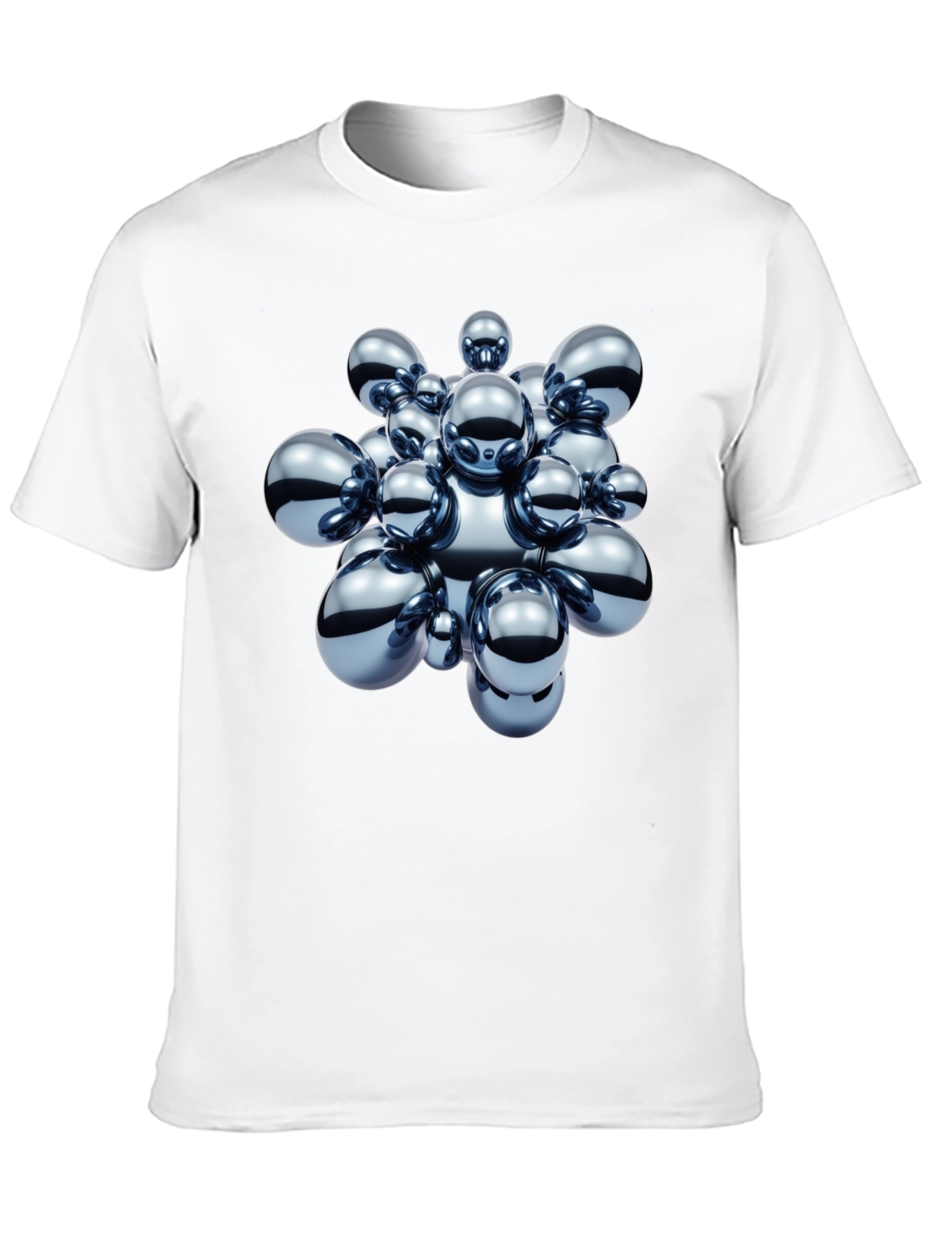 Abstract Spheres Graphic Black T-Shirt