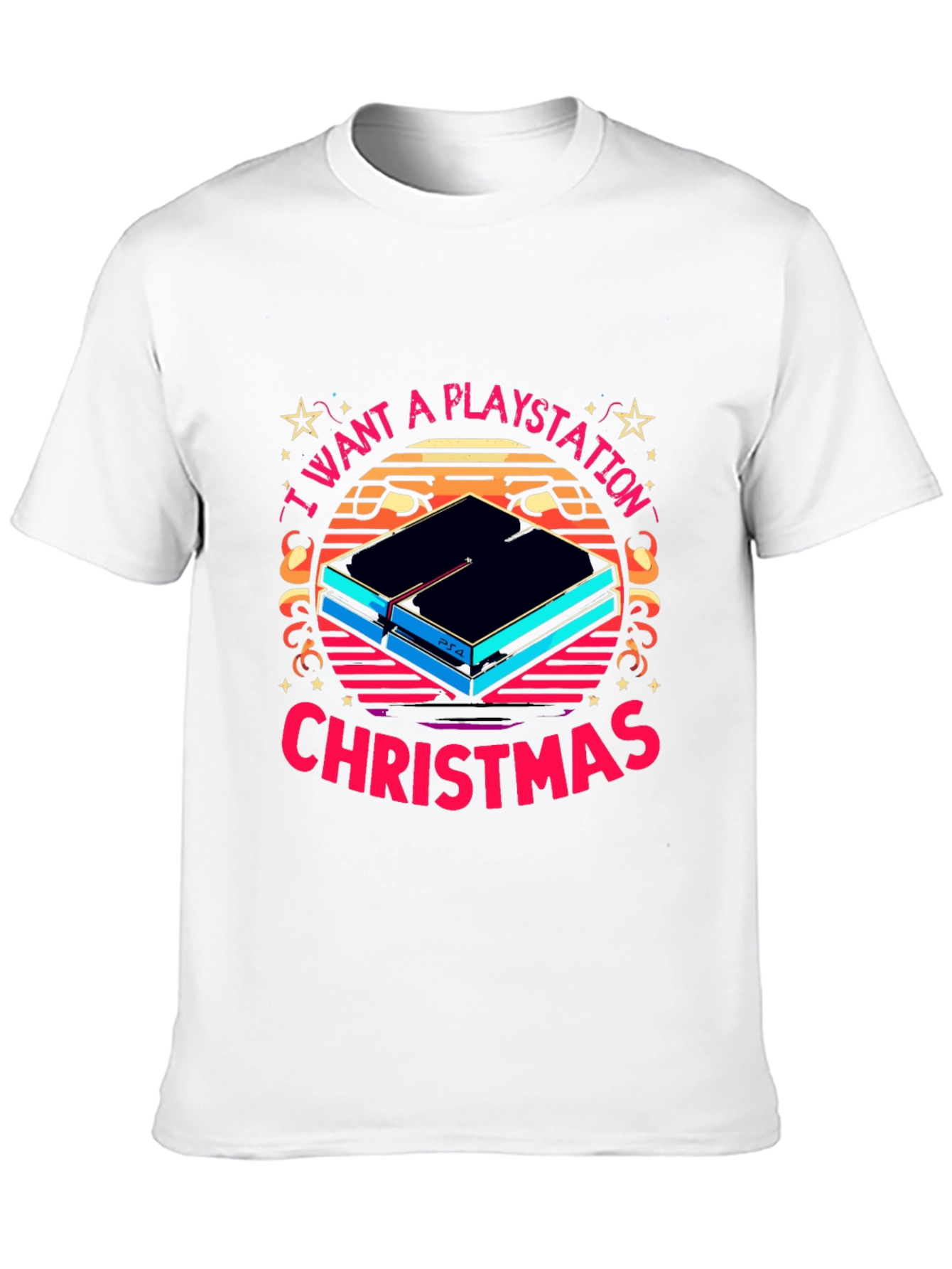PlayStation Christmas T-Shirt Retro Design