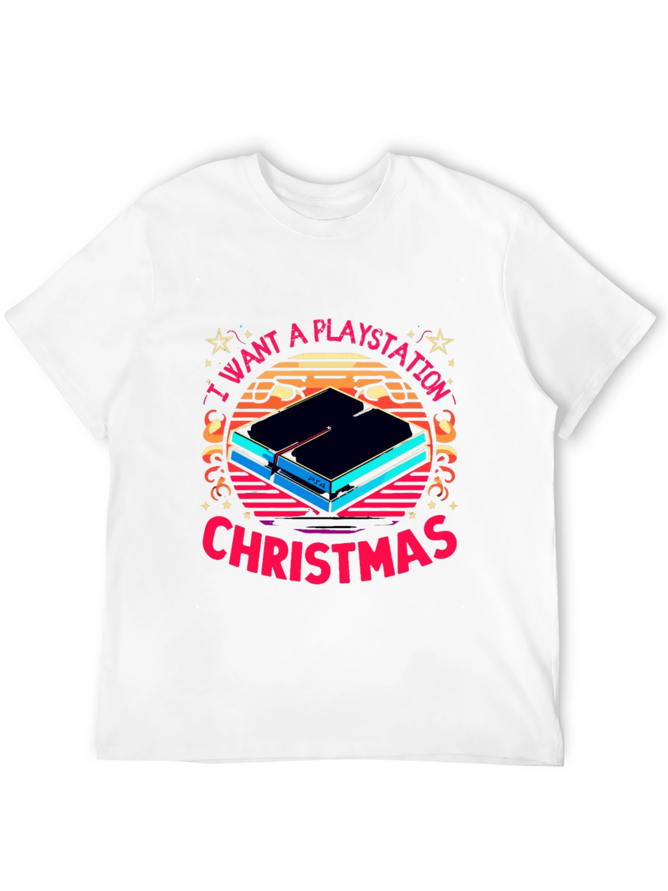 PlayStation Christmas T-Shirt Retro Design