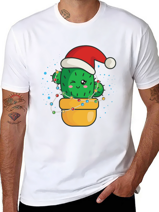 Festive Cactus T-Shirt - Holiday Cheer