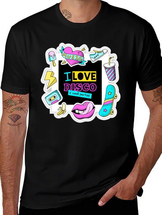 Retro Disco T-Shirt - I Love Disco & Cool Parties