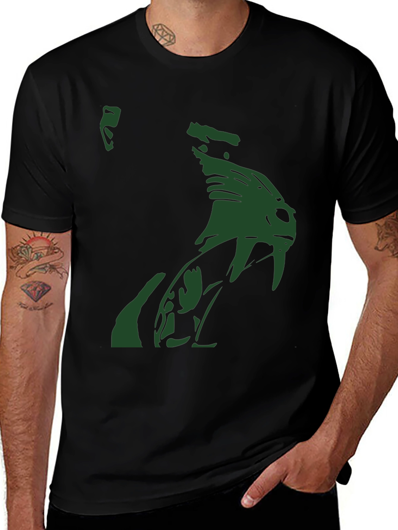 Venomous Green Snake Graphic T-Shirt