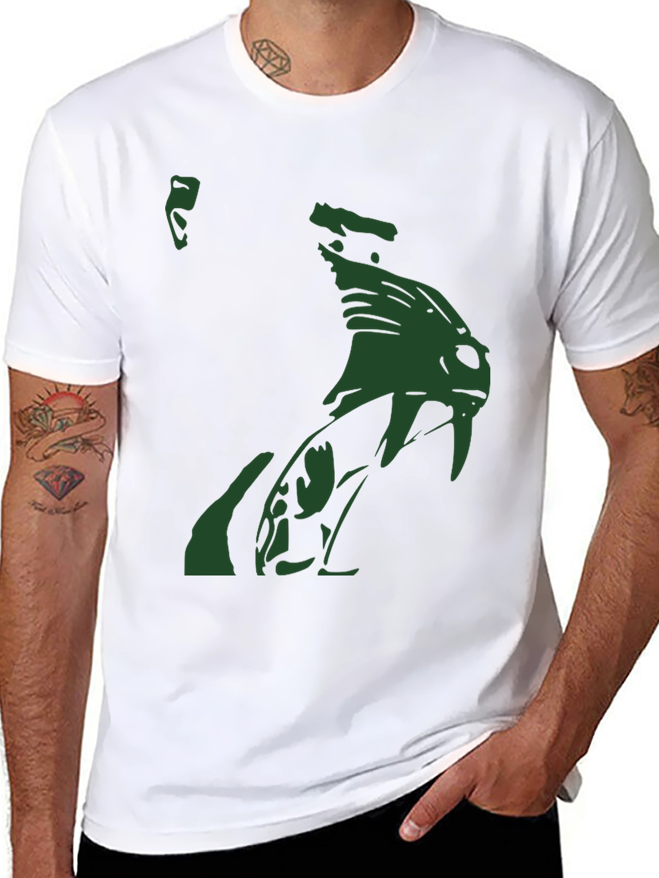 Venomous Green Snake Graphic T-Shirt