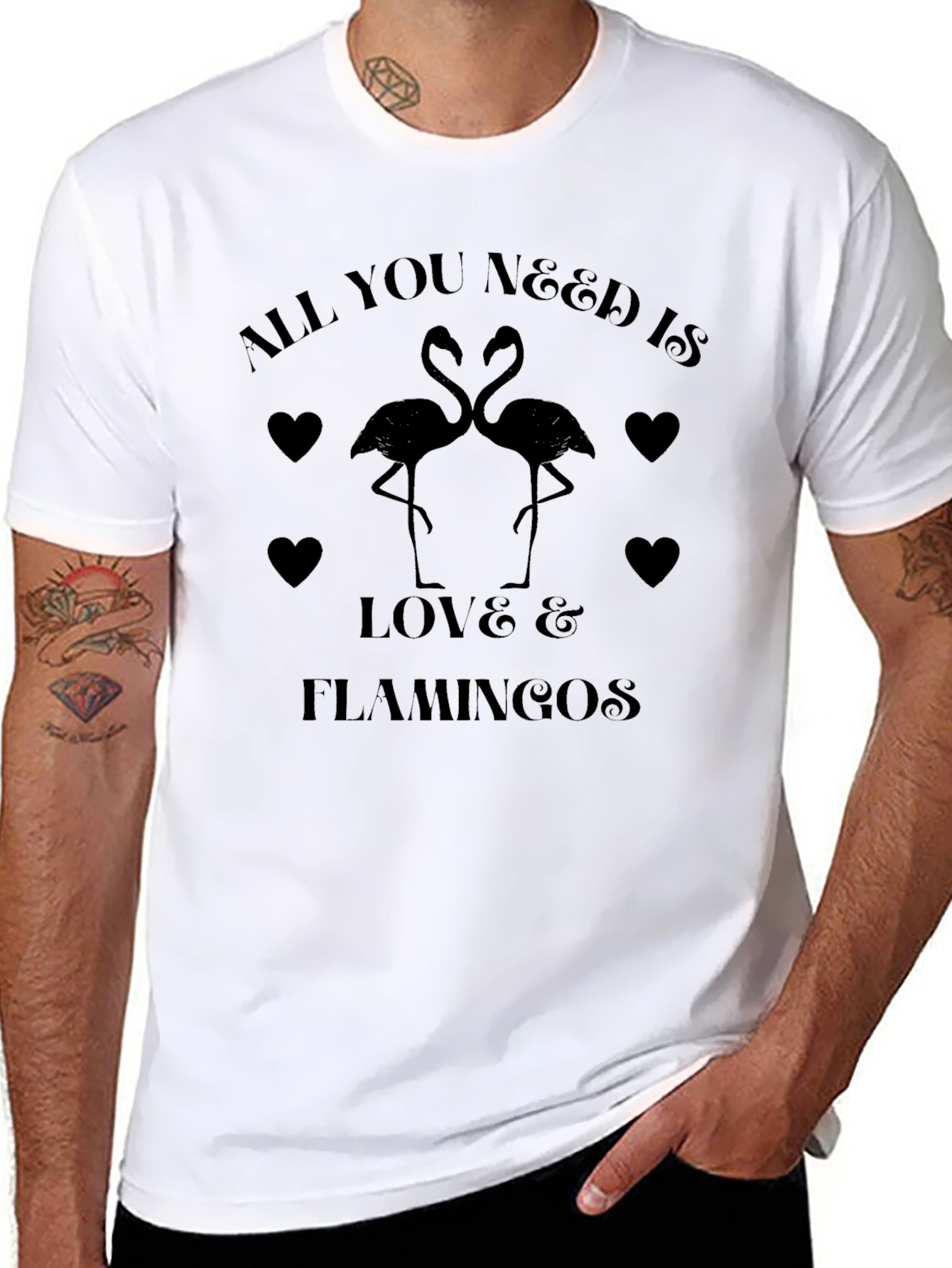 All You Need is Love & Flamingos T-Shirt
