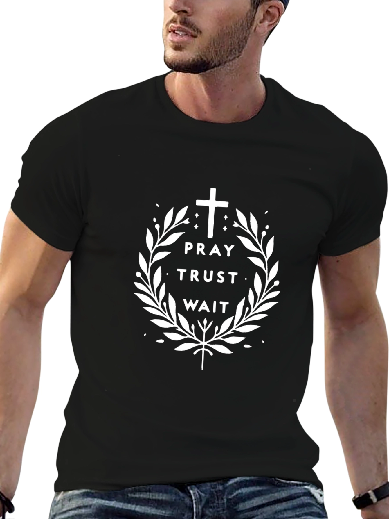 Pray Trust Wait Graphic T-Shirt