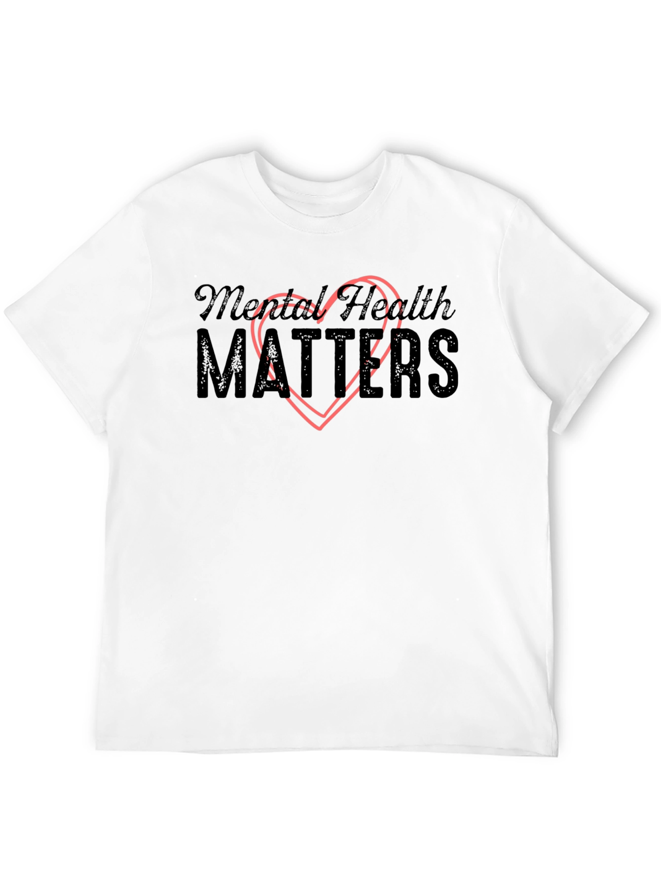 Mental Health Matters T-Shirt with Heart Graphic