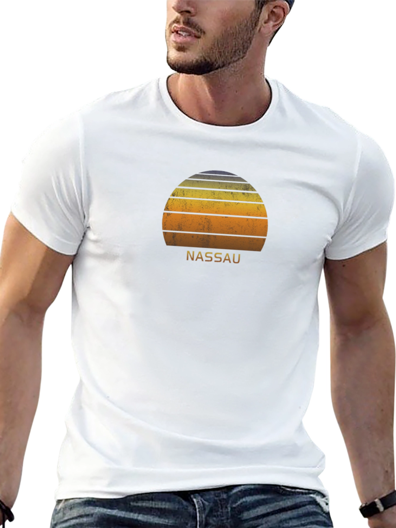 Nassau Retro Sunset Graphic T-Shirt