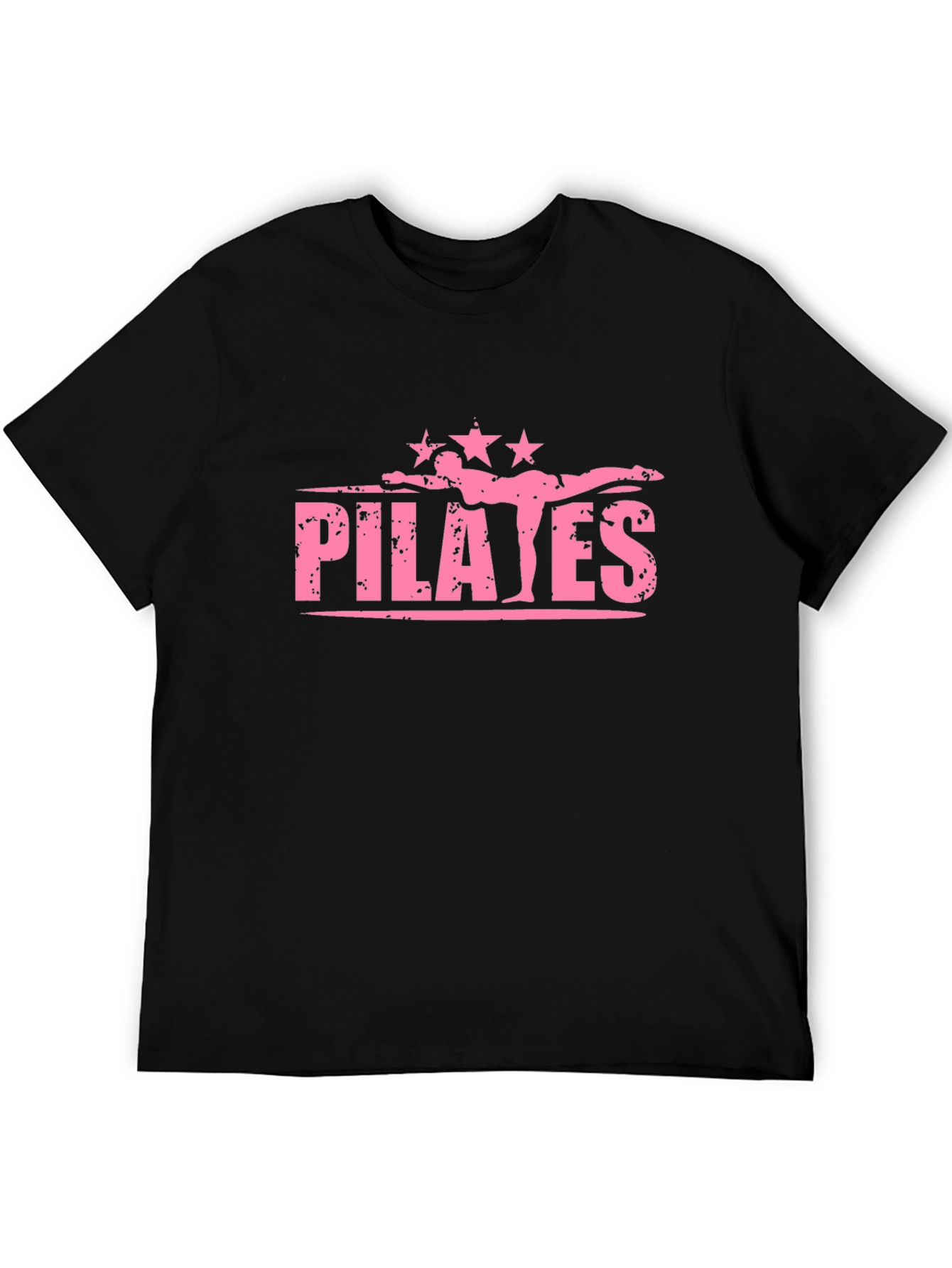 Pilates Graphic Tee - Fitness Inspired Black T-Shirt