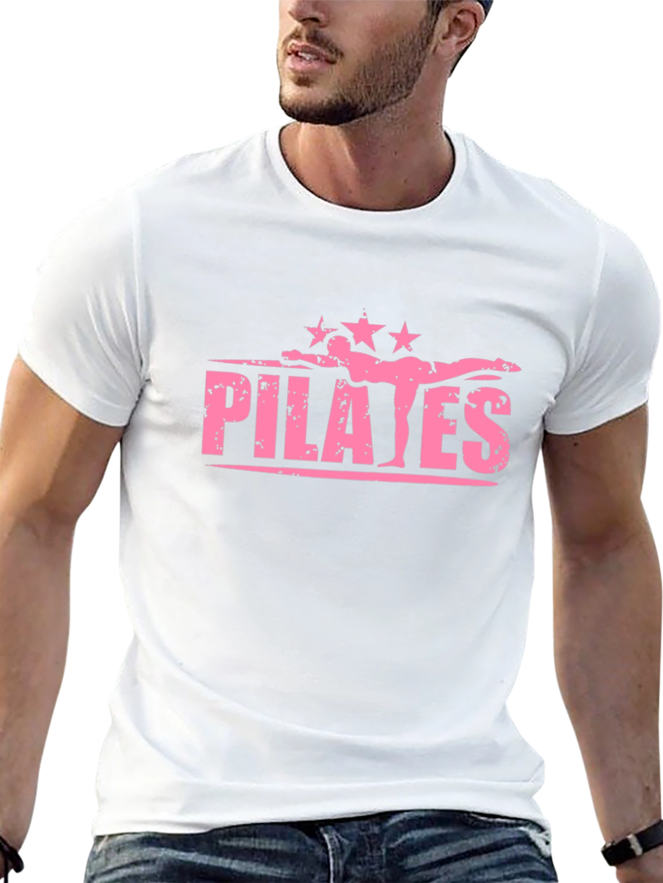 Pilates Graphic Tee - Fitness Inspired Black T-Shirt