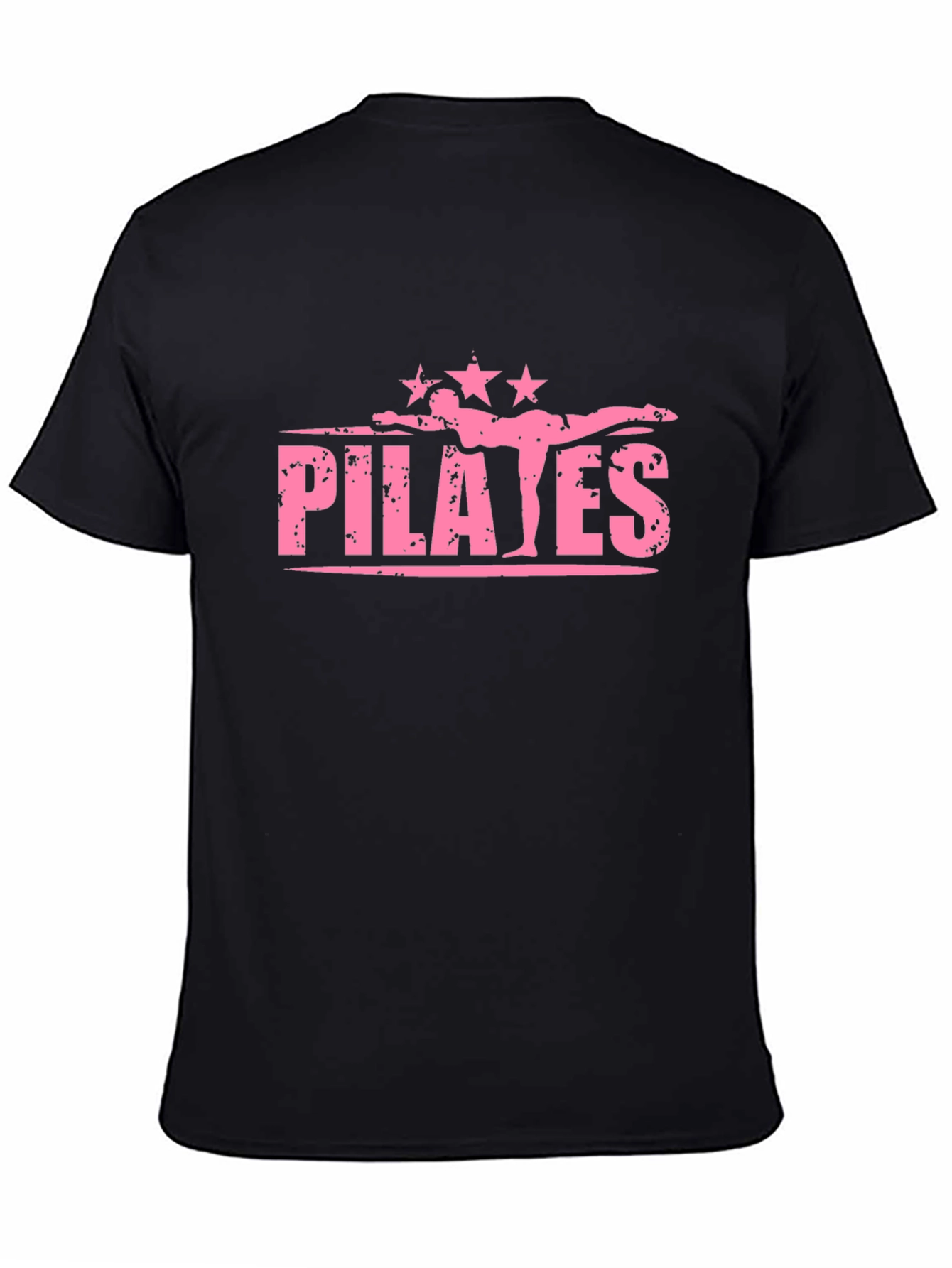 Pilates Graphic Tee - Fitness Inspired Black T-Shirt