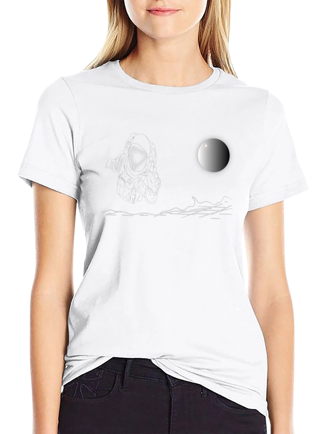 Astronaut Moon Landing Graphic T-Shirt
