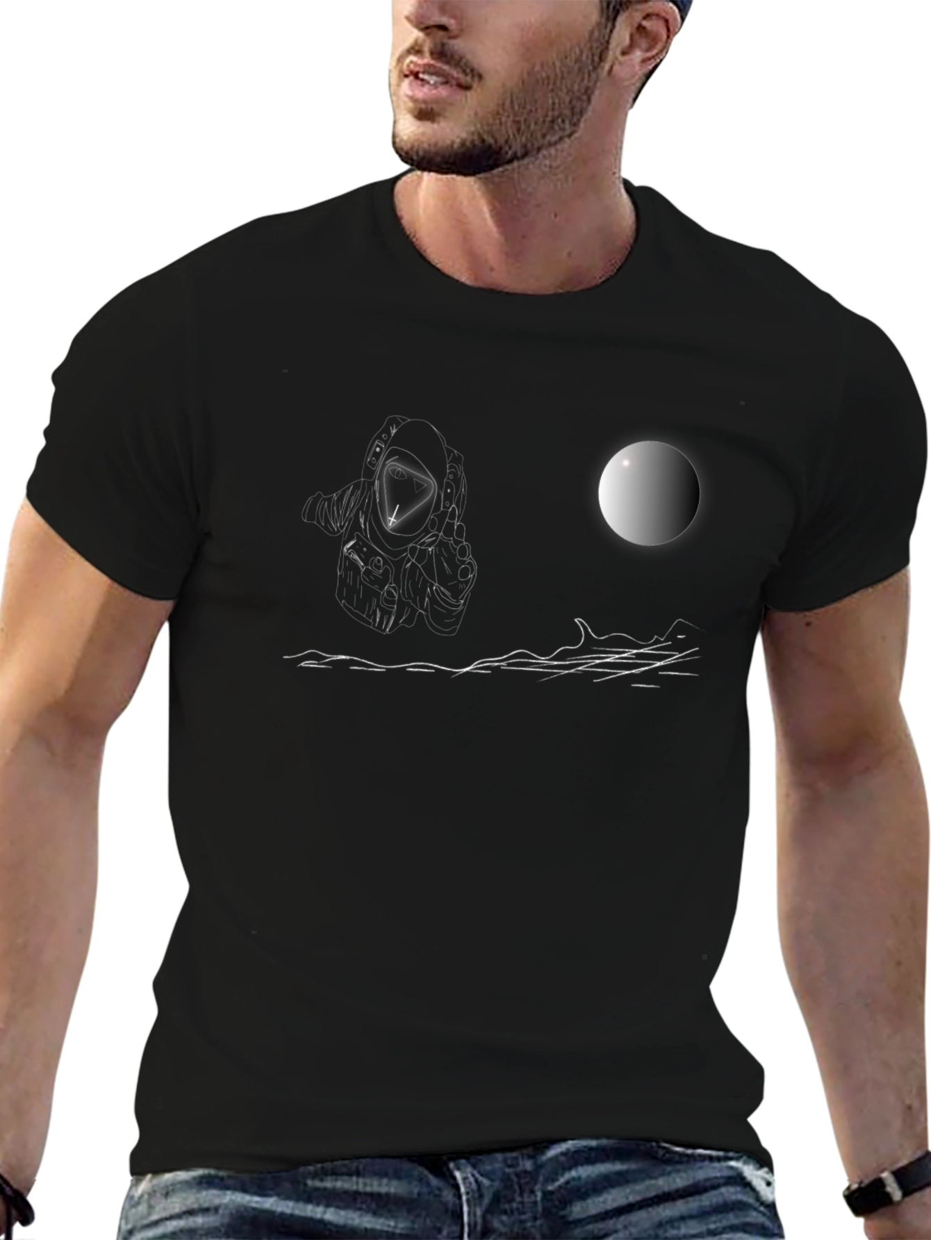 Astronaut Moon Landing Graphic T-Shirt