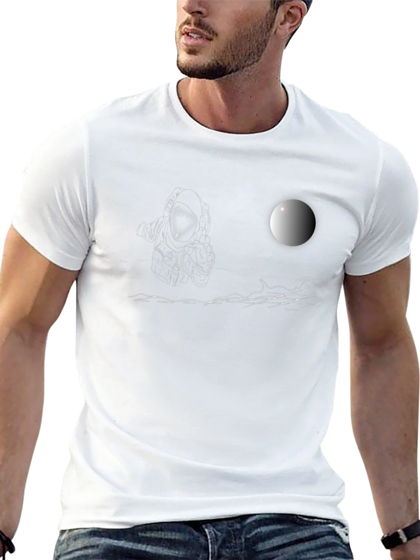 Astronaut Moon Landing Graphic T-Shirt