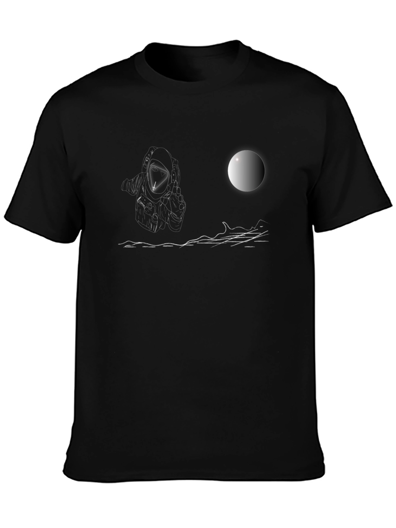 Astronaut Moon Landing Graphic T-Shirt