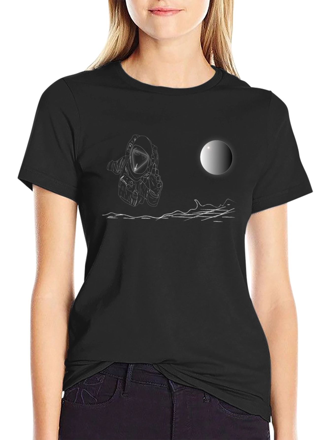 Astronaut Moon Landing Graphic T-Shirt