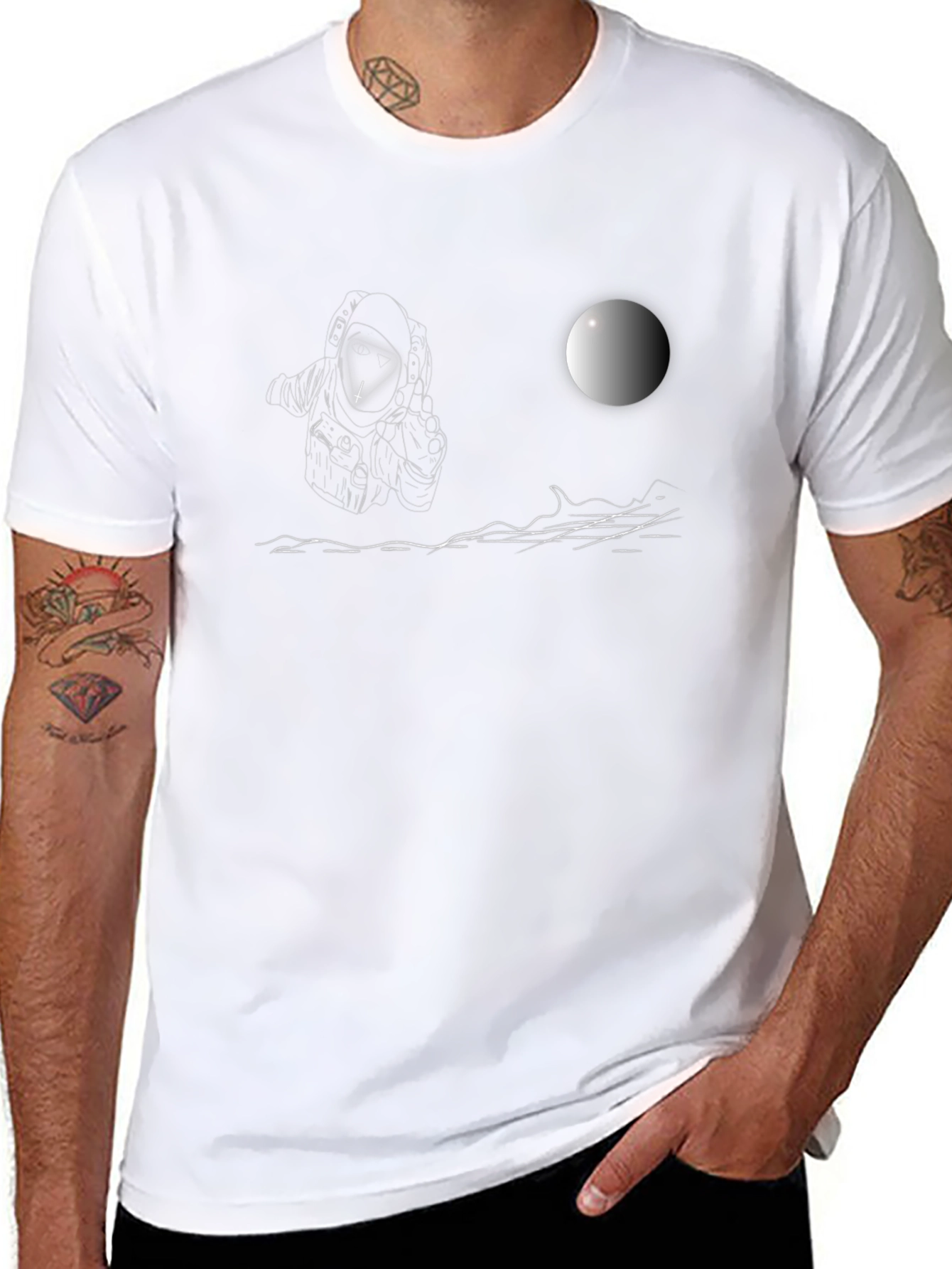 Astronaut Moon Landing Graphic T-Shirt