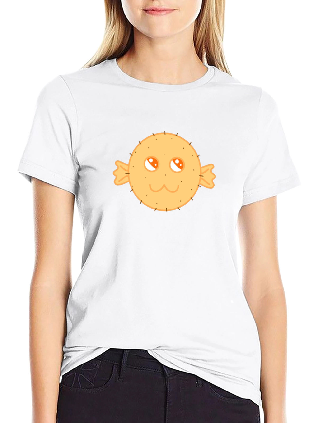 Cute Candy Face Graphic Tee - Black