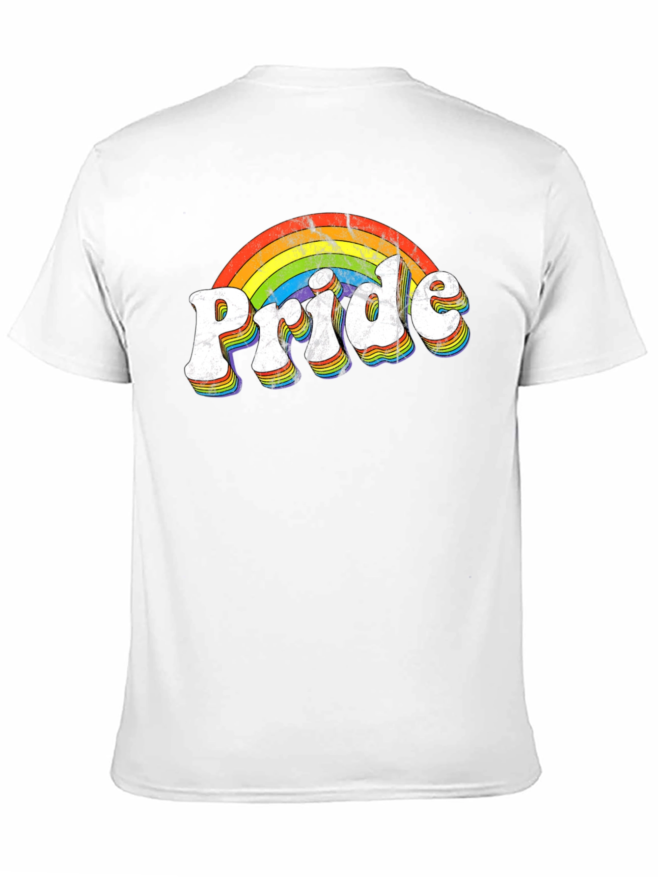 Retro Pride Rainbow T-Shirt - Black