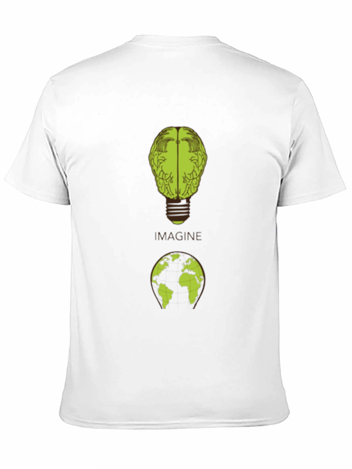 Imagine Brain Earth Graphic Black T-Shirt