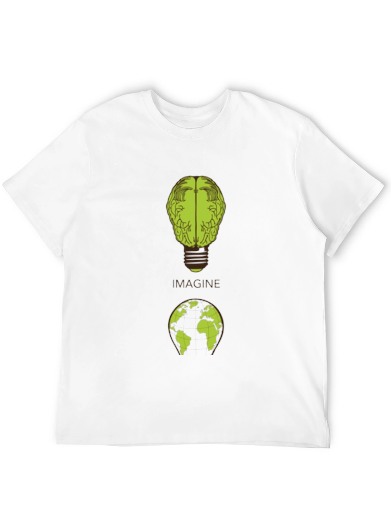 Imagine Brain Earth Graphic Black T-Shirt