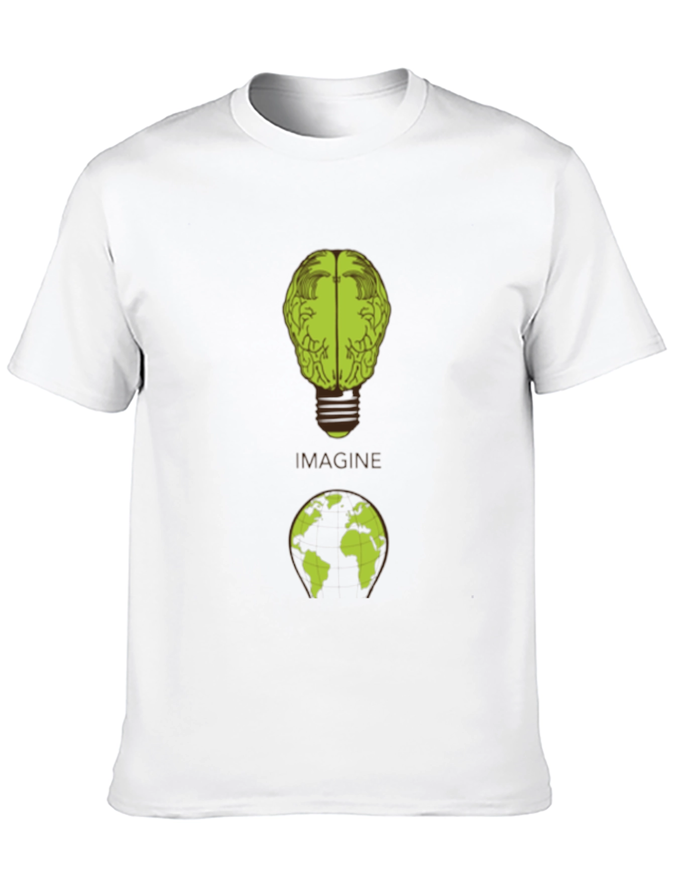 Imagine Brain Earth Graphic Black T-Shirt
