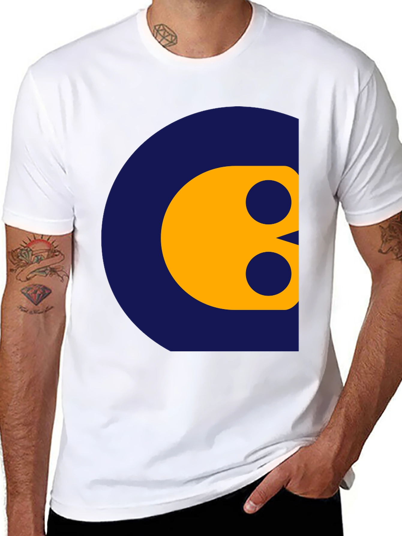 Abstract Graphic Print Crew Neck T-Shirt
