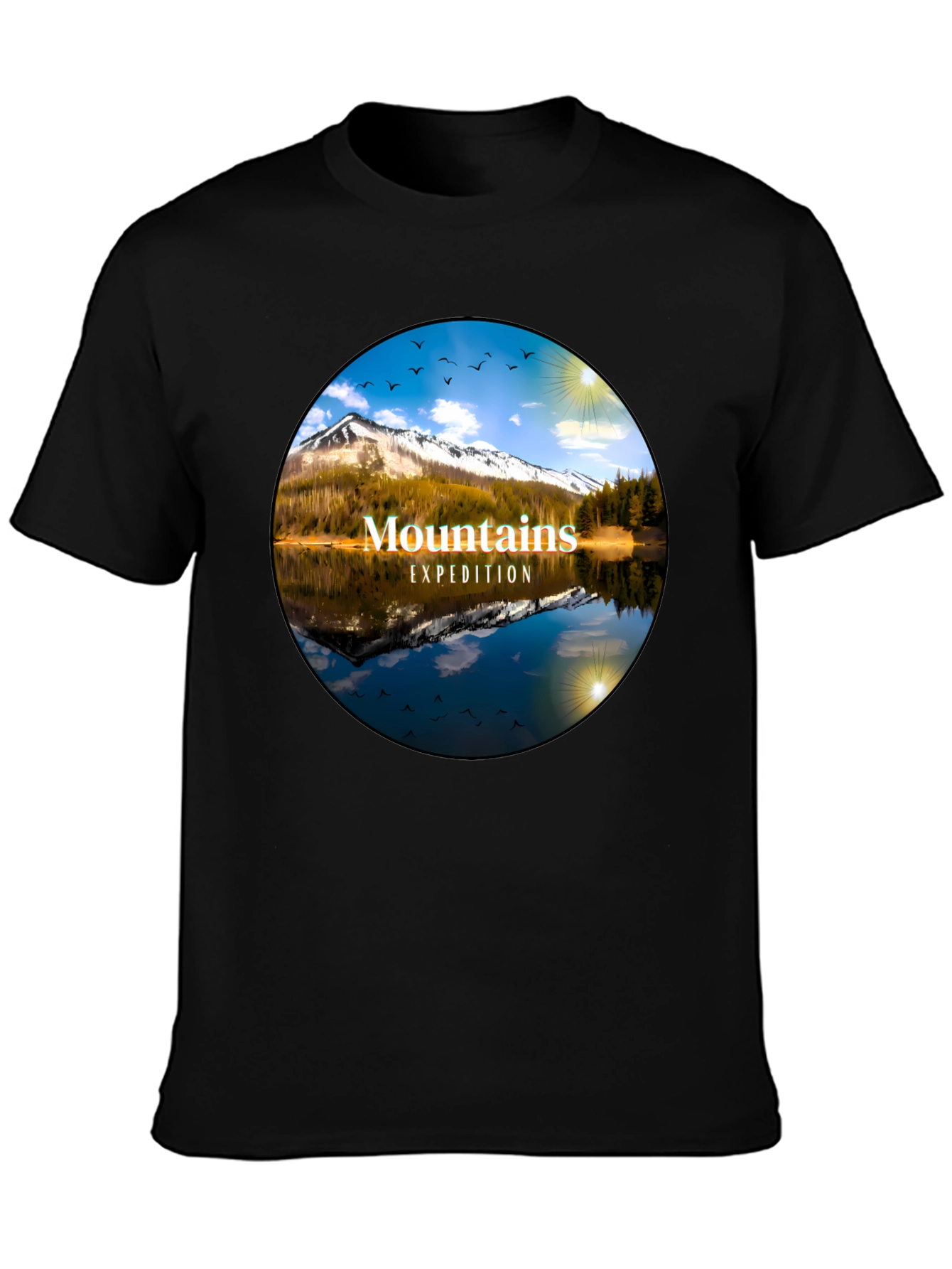 Mountains Expedition Black T-Shirt