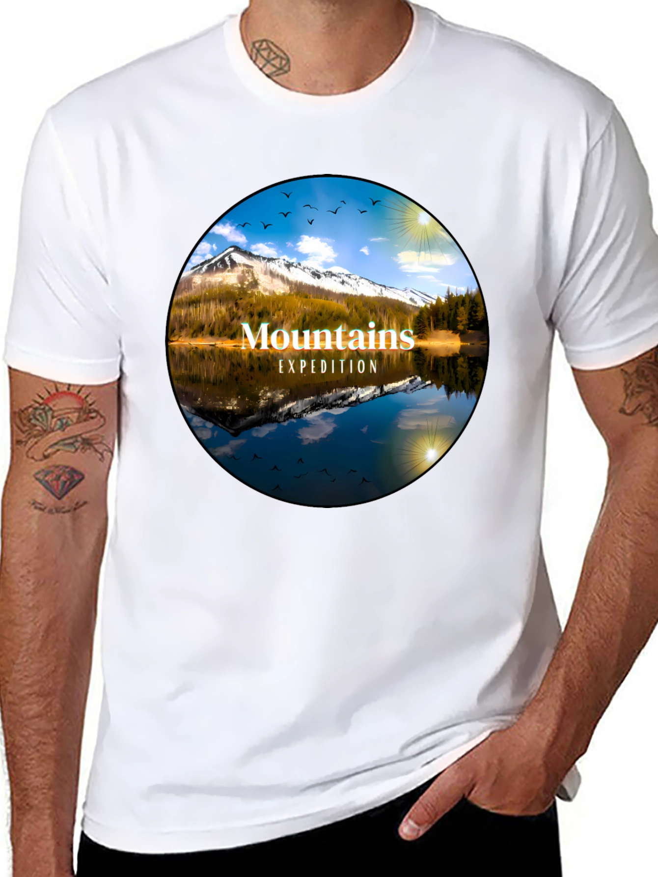 Mountains Expedition Black T-Shirt