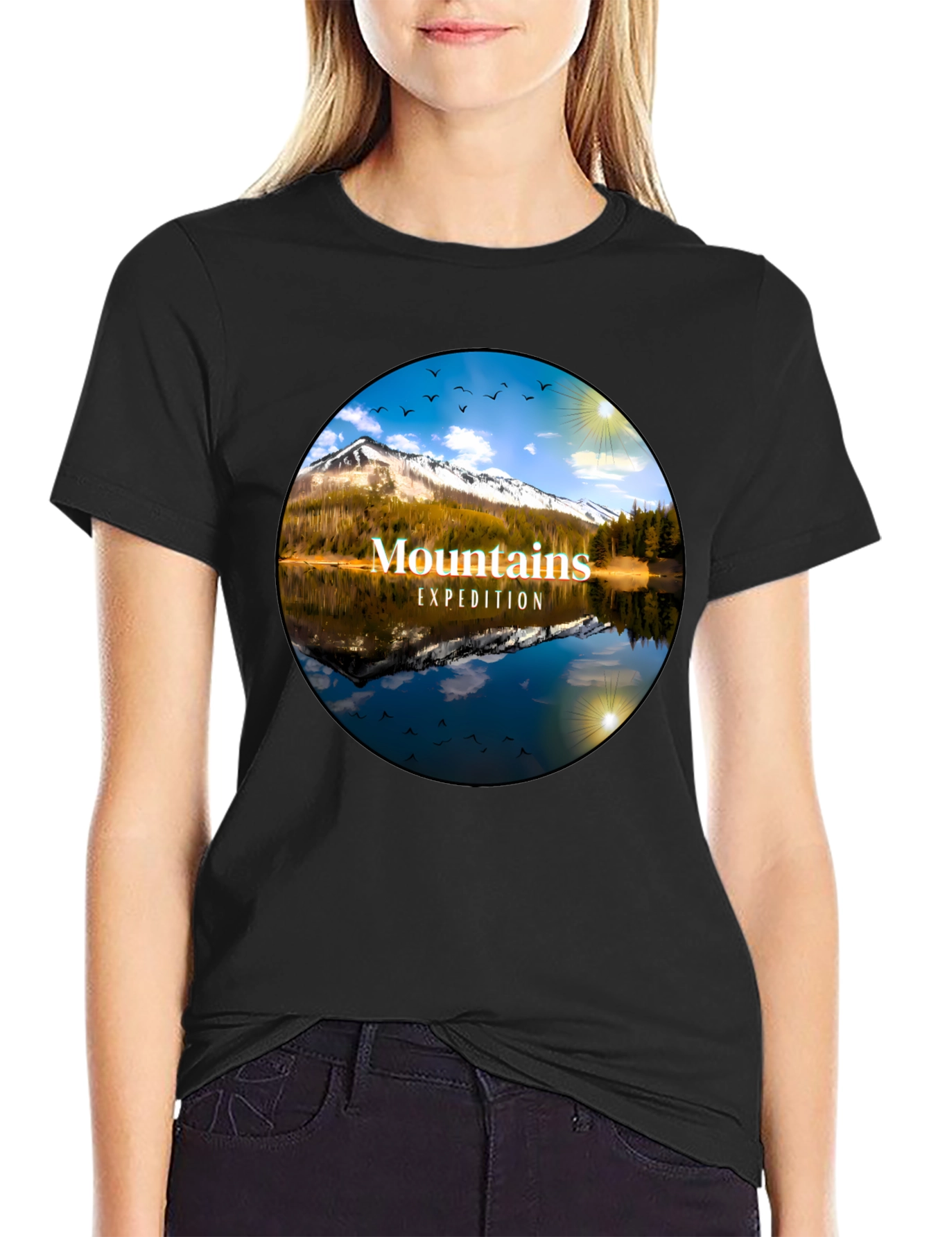 Mountains Expedition Black T-Shirt