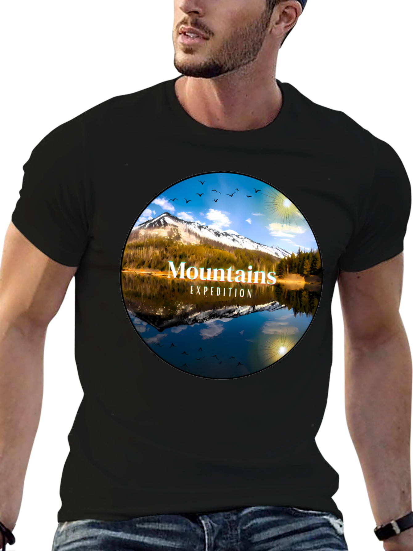 Mountains Expedition Black T-Shirt