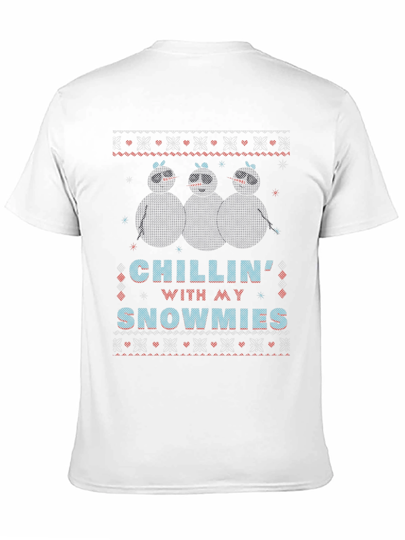 Chillin with my Snowmies Black Christmas T-Shirt