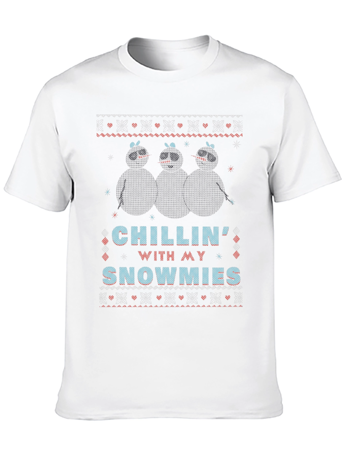 Chillin with my Snowmies Black Christmas T-Shirt