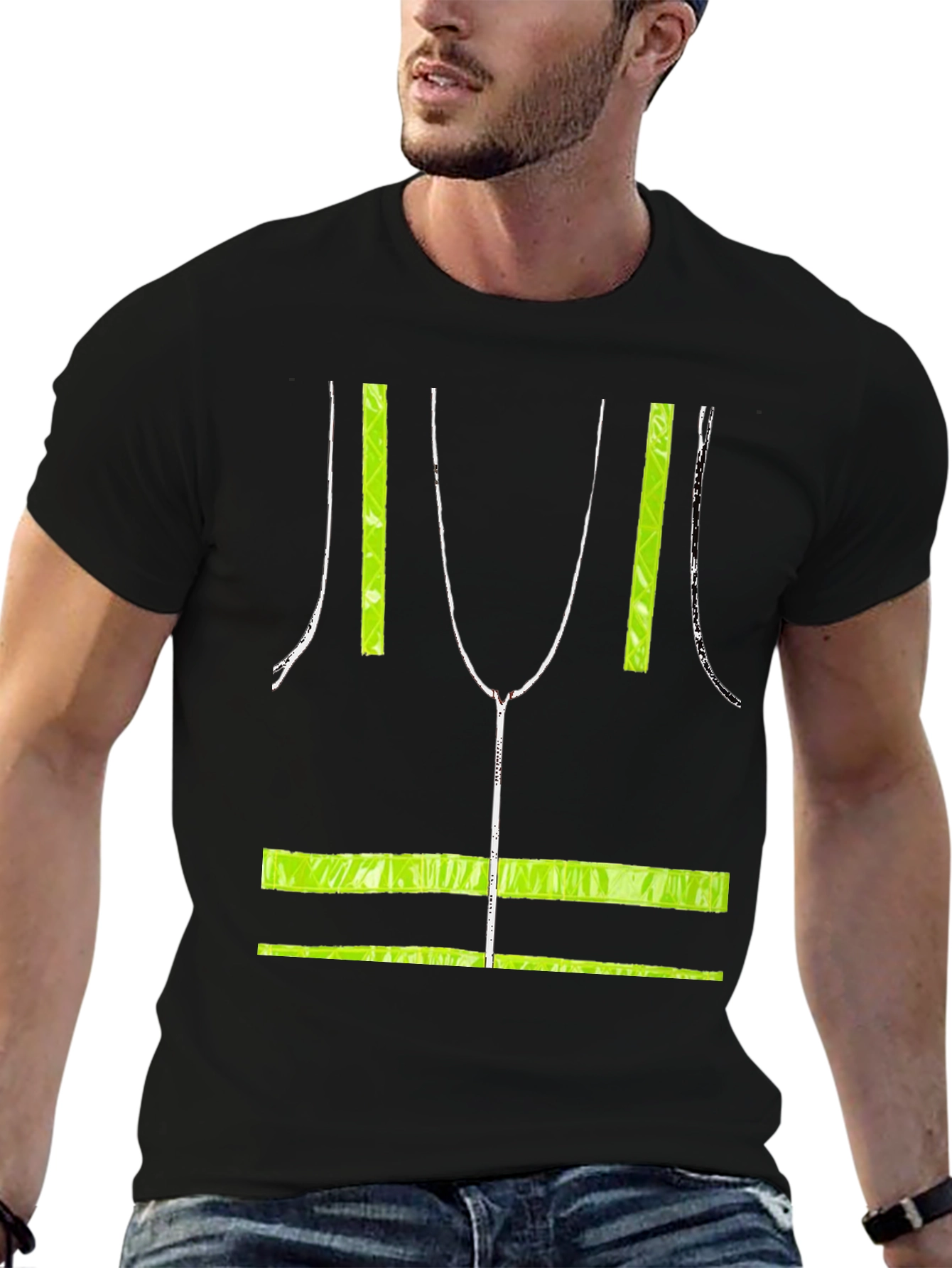 Hi-Vis Safety Vest Illusion Graphic Tee
