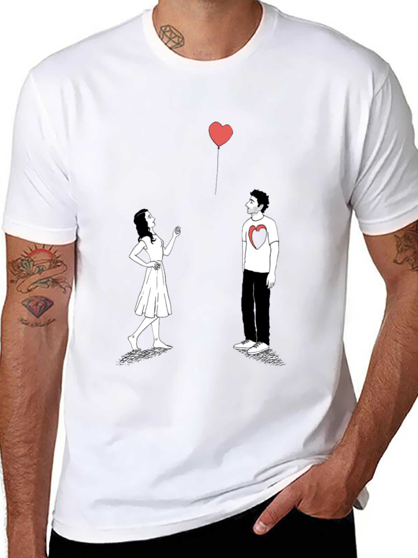 Heart Balloon Graphic Tee - Love Connection