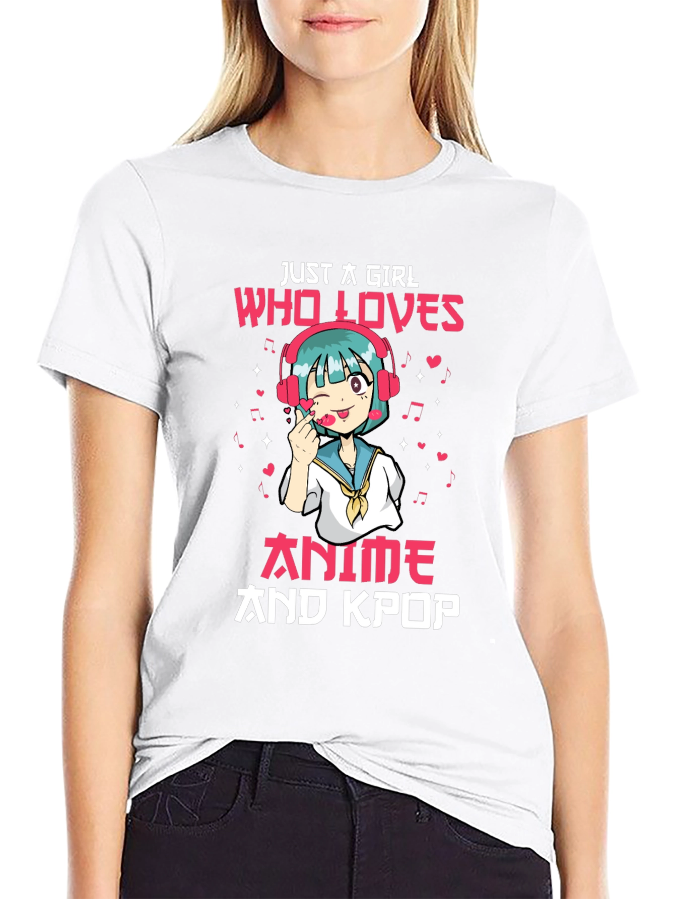 Anime and Kpop Girl Graphic Tee