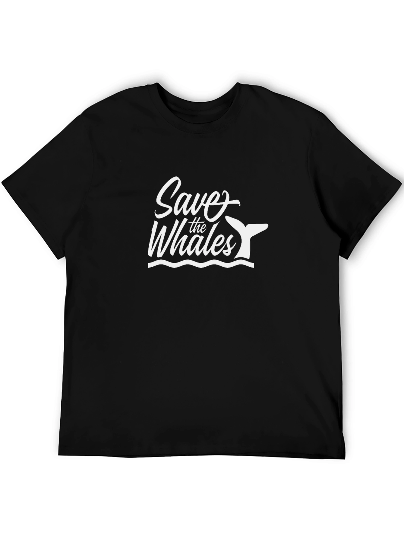 Save the Whales Graphic Tee - Black