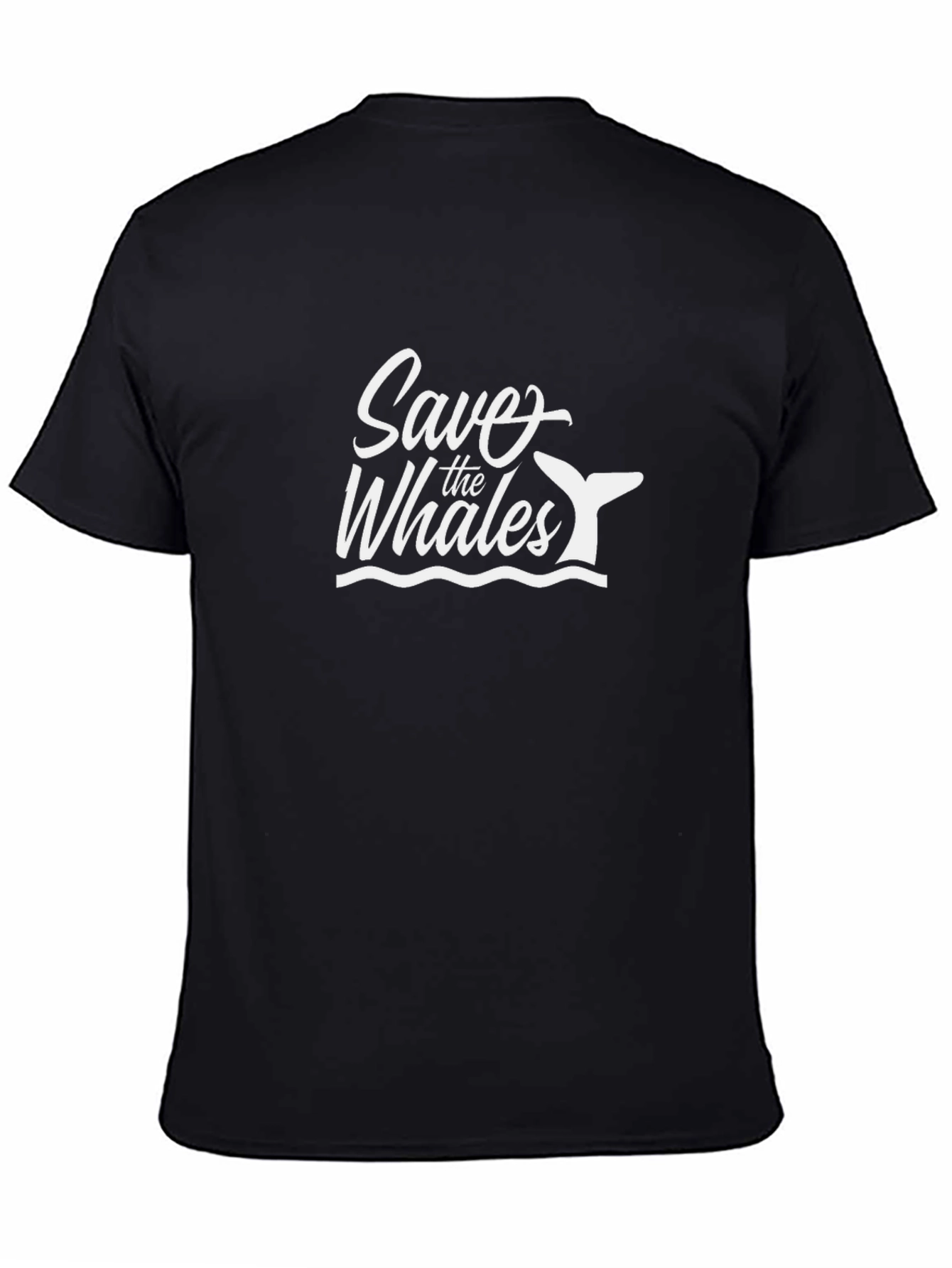 Save the Whales Graphic Tee - Black