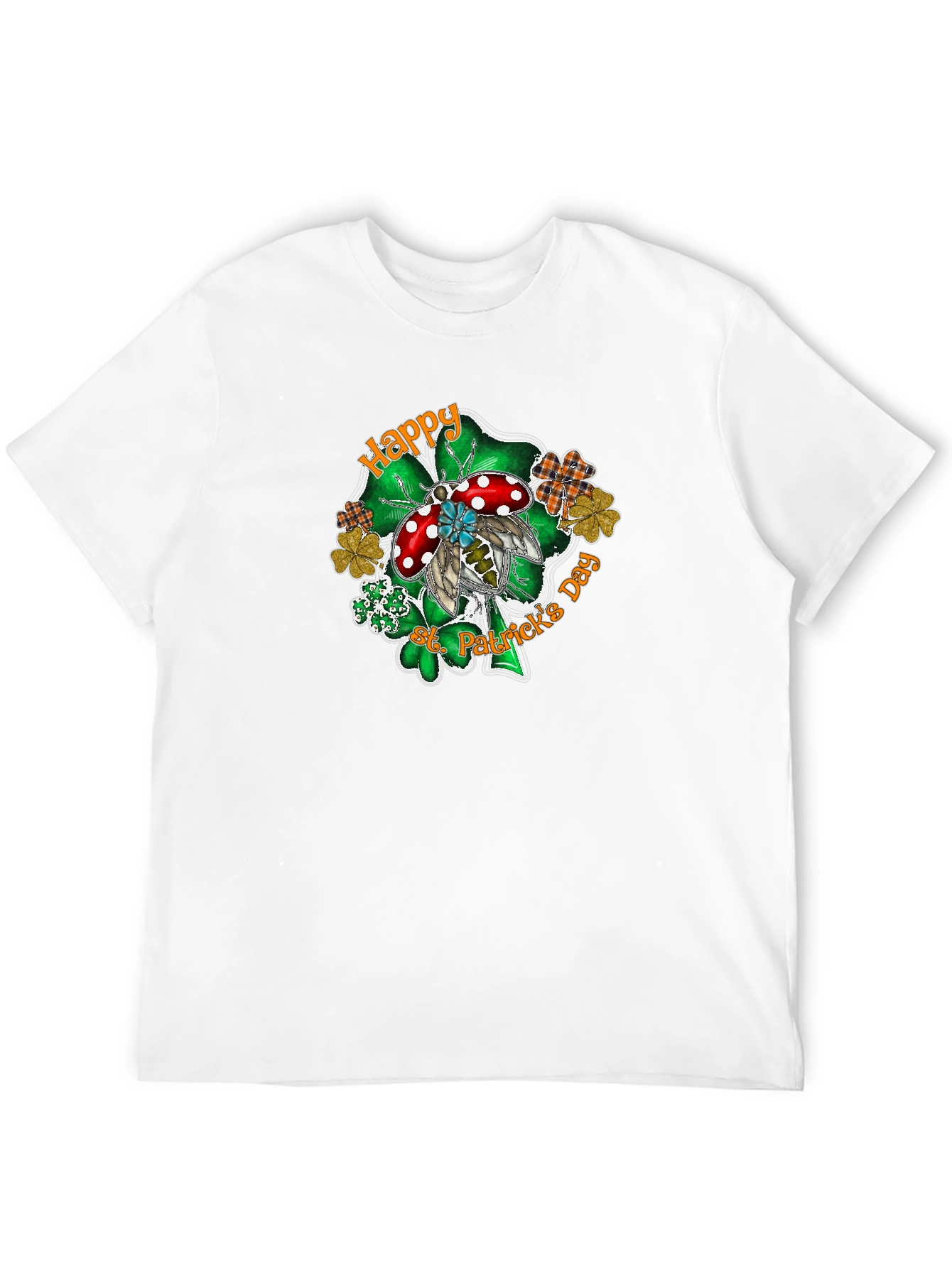 St. Patricks Day Ladybug Shamrock T-Shirt