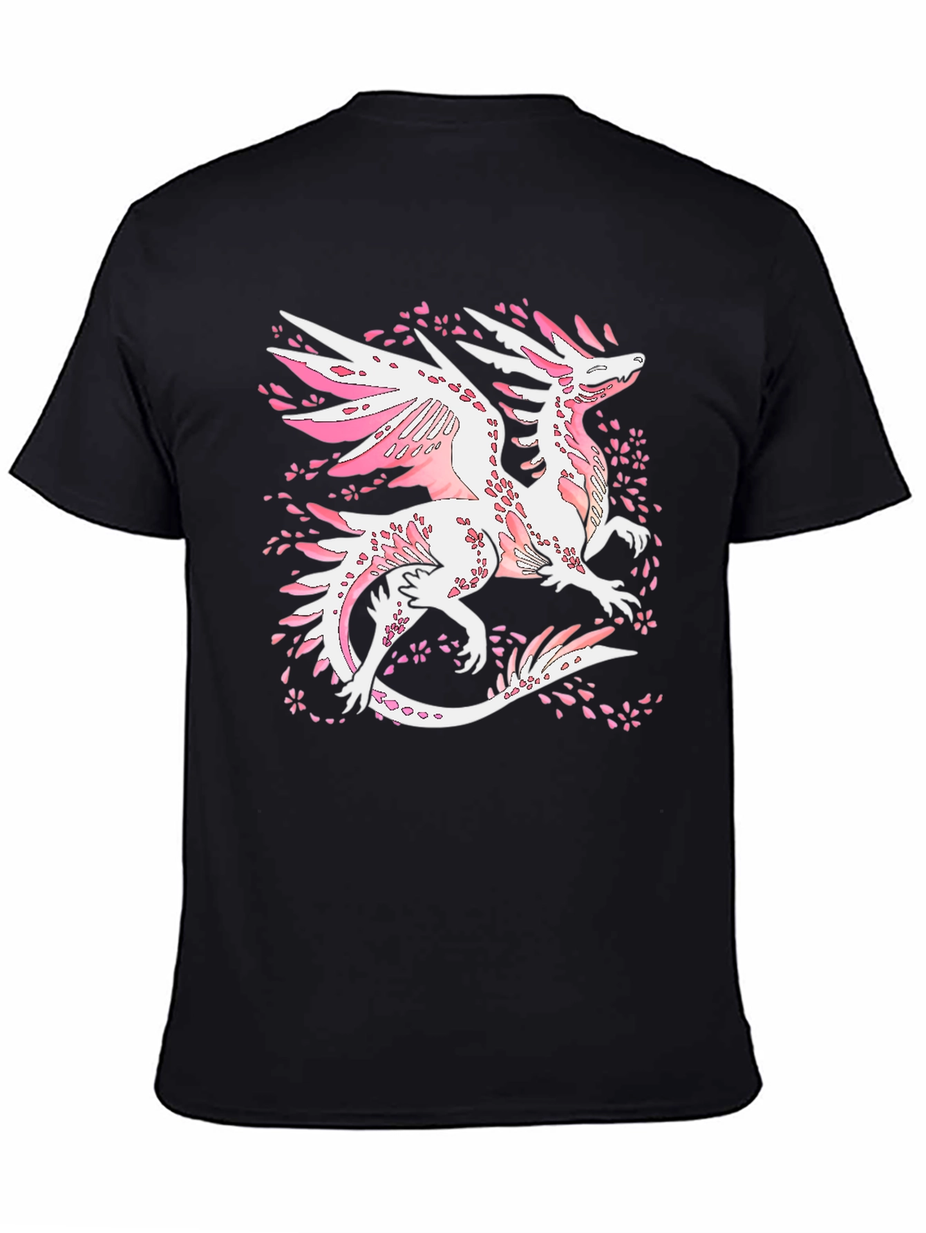 Dragon Cherry Blossom Black T-Shirt