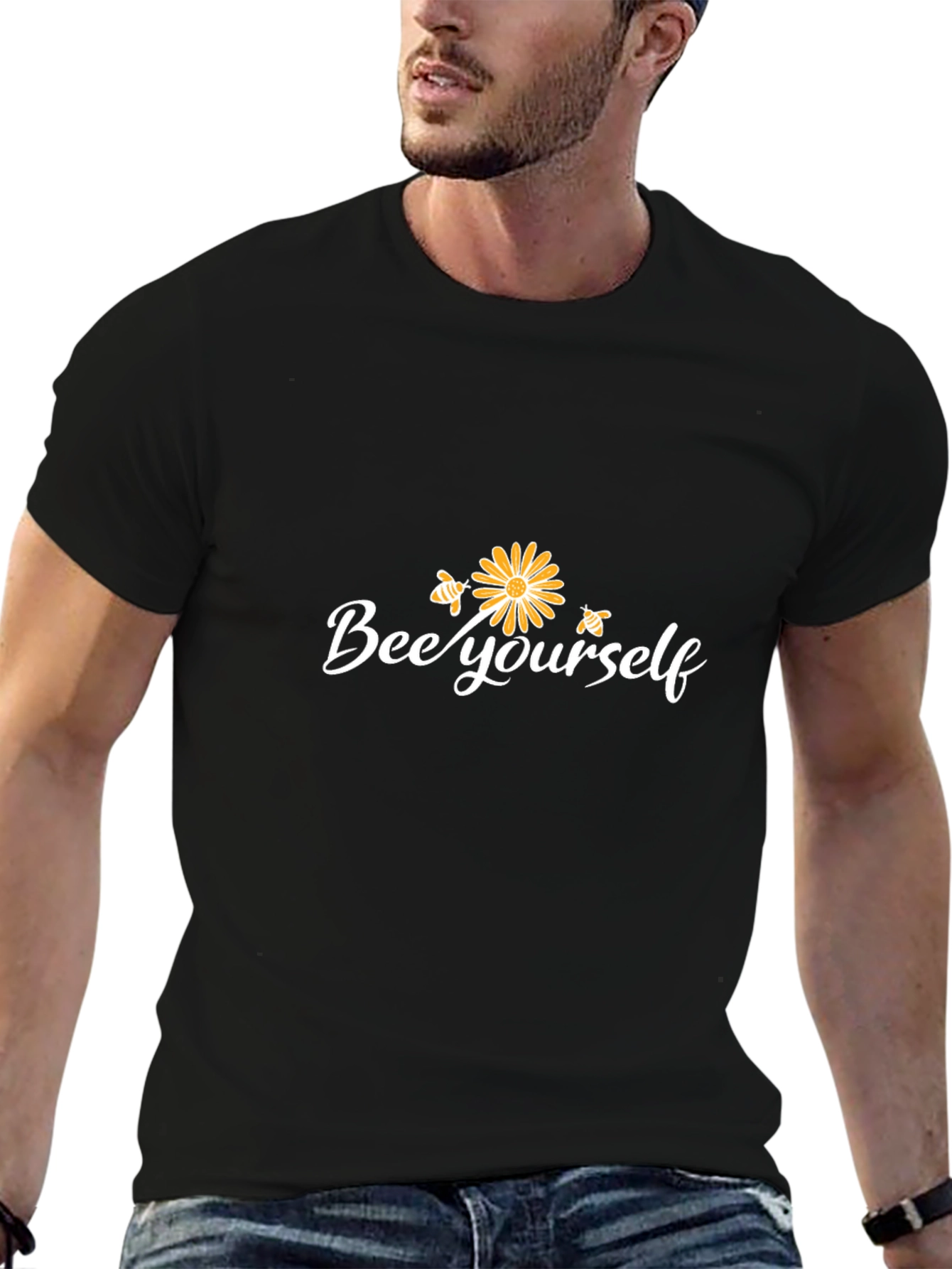 Bee Yourself Graphic T-Shirt - Black