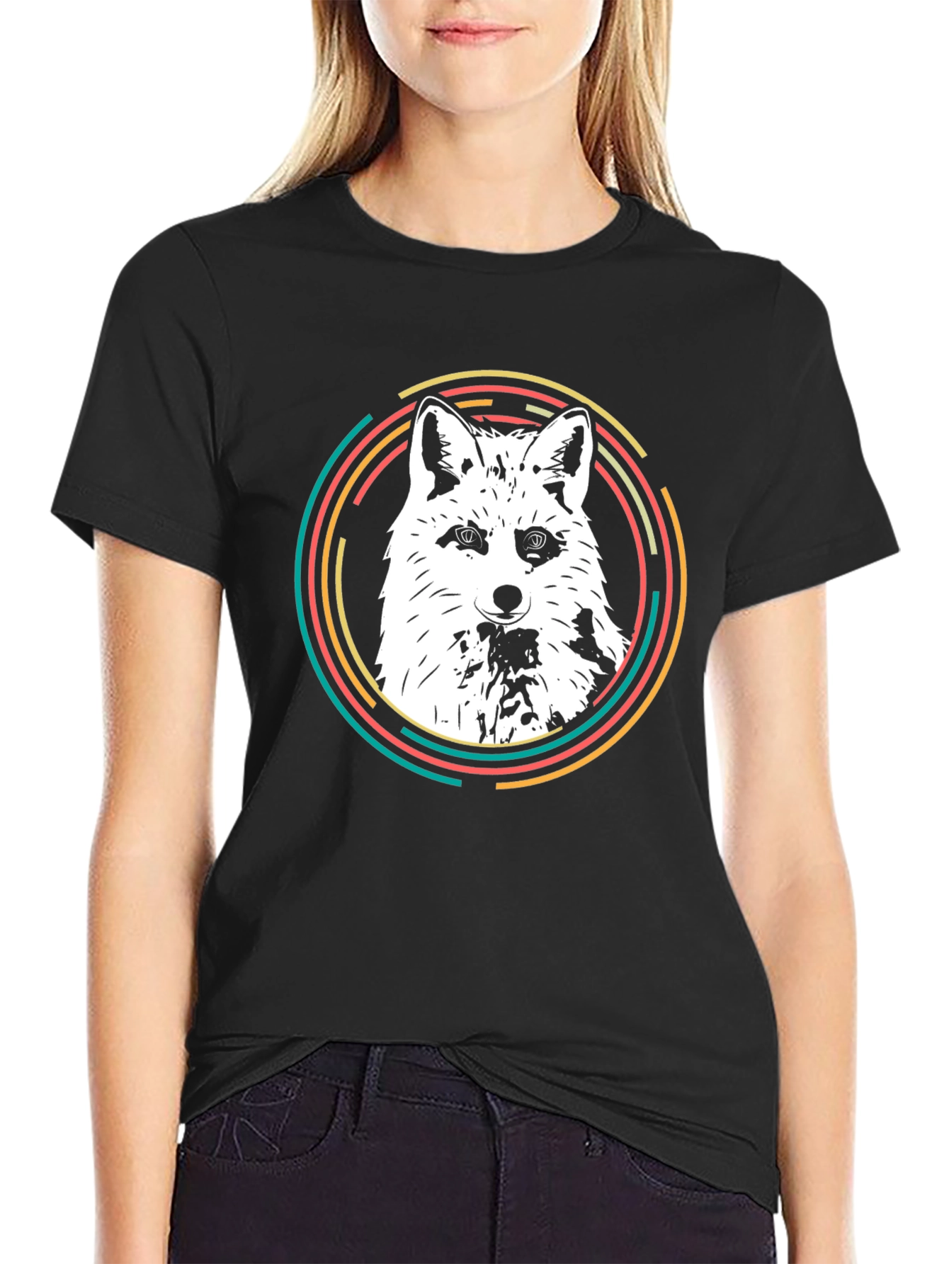 Fox Graphic Tee - Stylish Mens Black T-Shirt